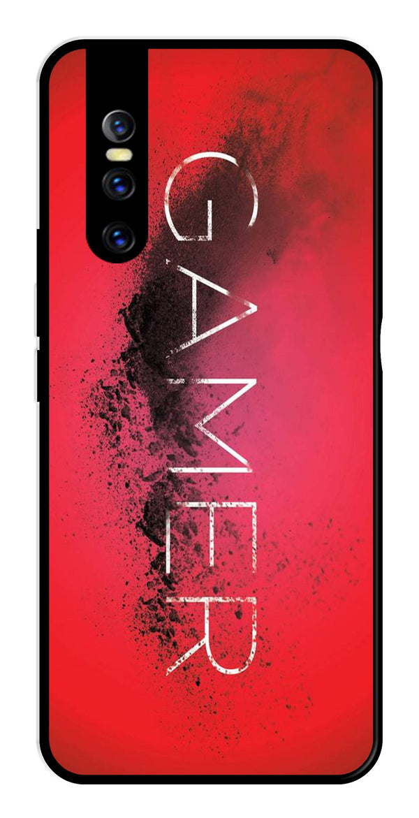 Gamer Pattern Metal Mobile Case for Vivo T1 44W   (Design No -41)