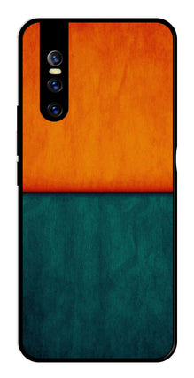 Orange Green Pattern Metal Mobile Case for Vivo T1 44W