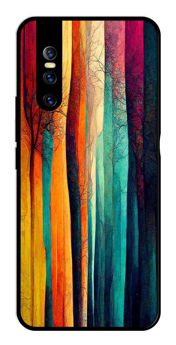 Modern Art Colorful Metal Mobile Case for Vivo T1 44W   (Design No -47)