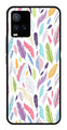 Colorful Feathers Metal Mobile Case for Vivo T1X   (Design No -06)