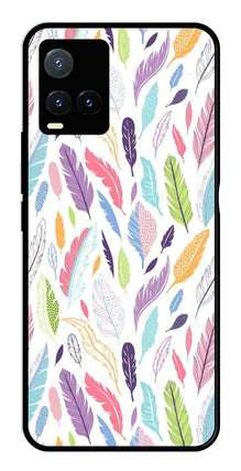 Colorful Feathers Metal Mobile Case for Vivo T1X