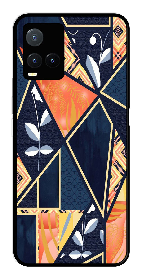 Marble Design Metal Mobile Case for Vivo T1X   (Design No -07)