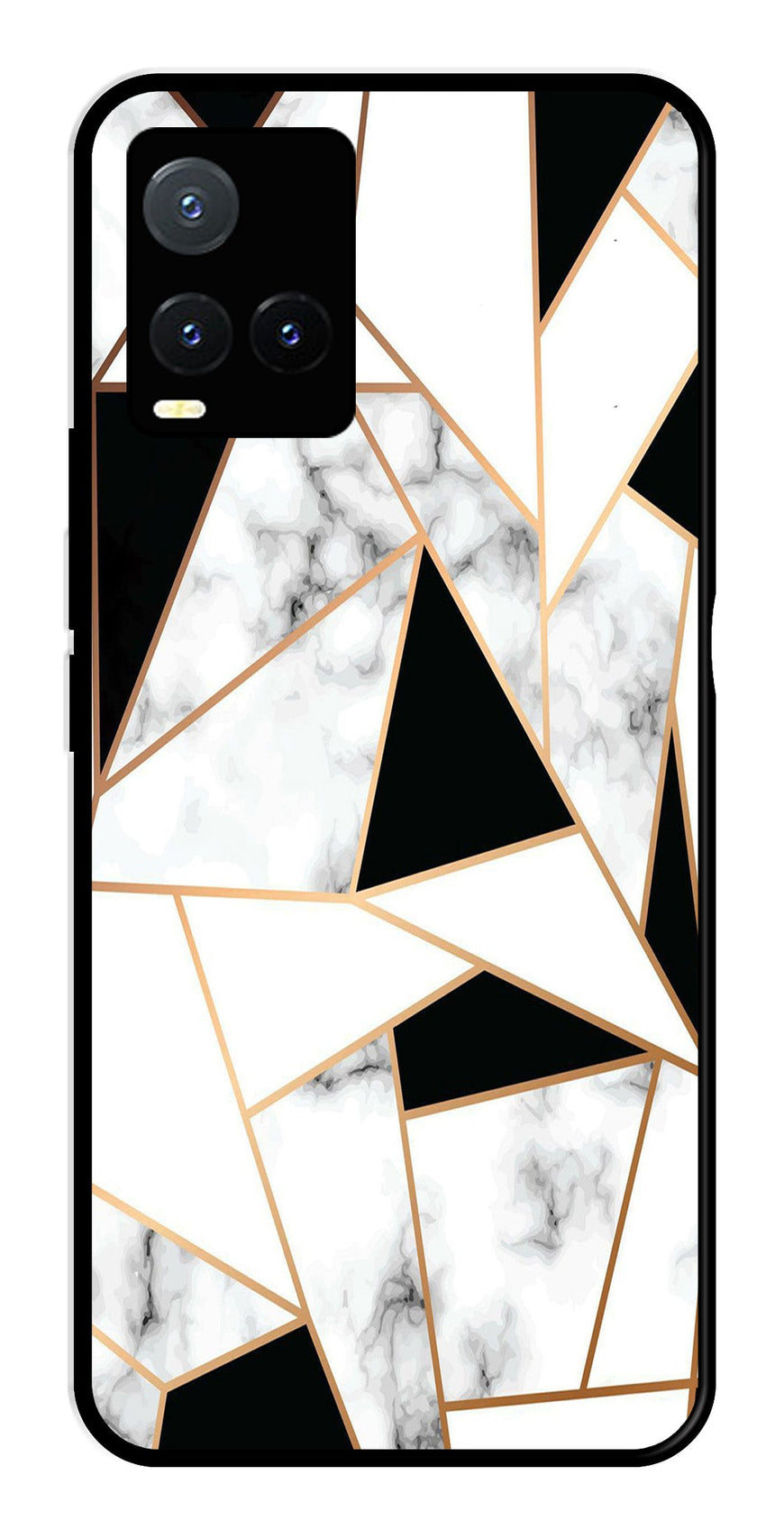 Marble Design2 Metal Mobile Case for Vivo T1X   (Design No -08)
