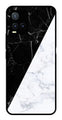 Black White Marble Design Metal Mobile Case for Vivo T1X   (Design No -09)
