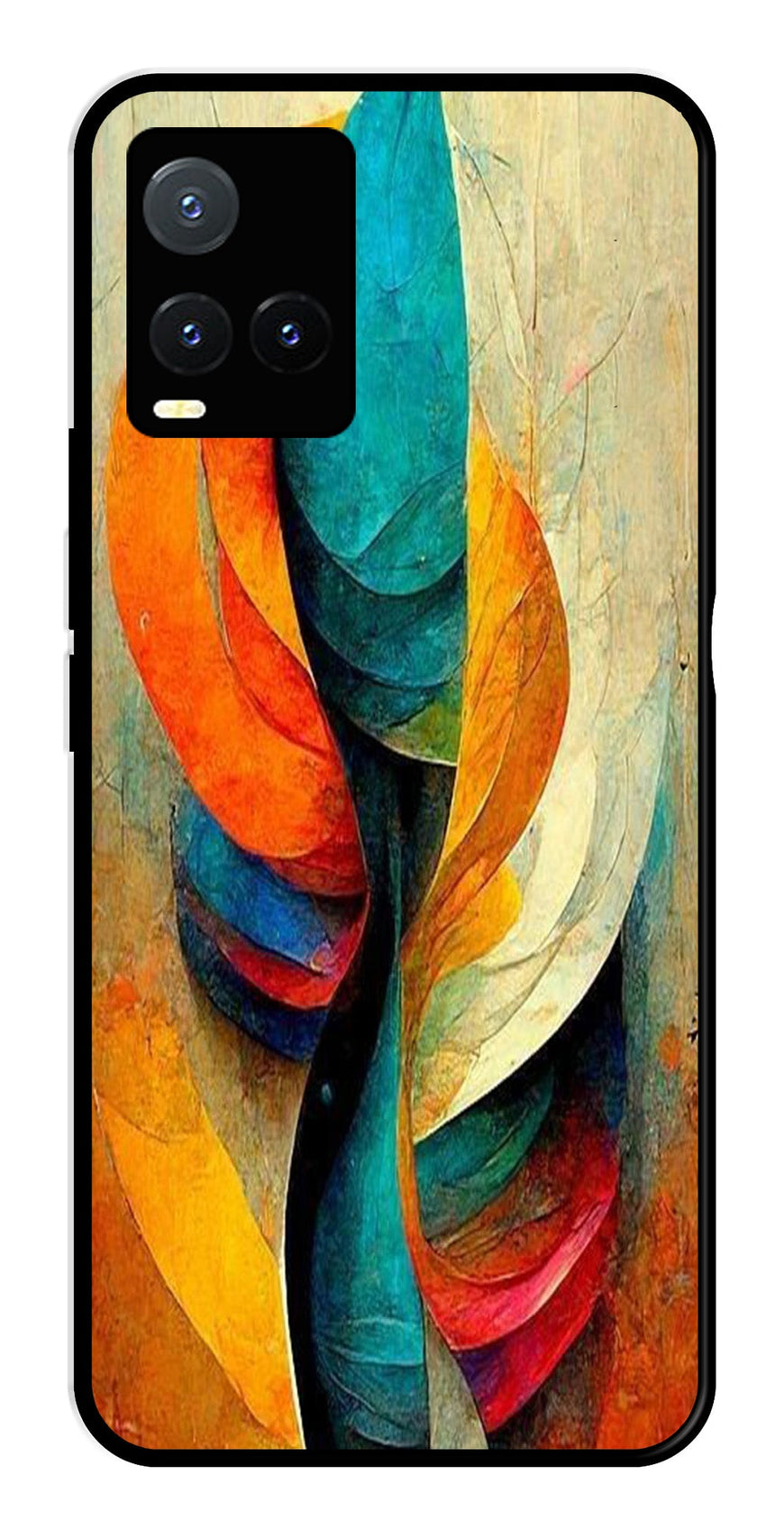Modern Art Metal Mobile Case for Vivo T1X   (Design No -11)