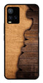 Wooden Design Metal Mobile Case for Vivo T1X   (Design No -13)