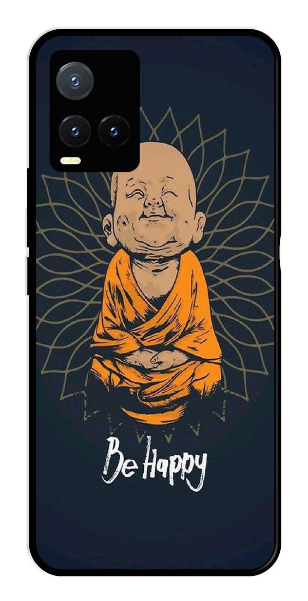 Be Happy Metal Mobile Case for Vivo T1X   (Design No -27)