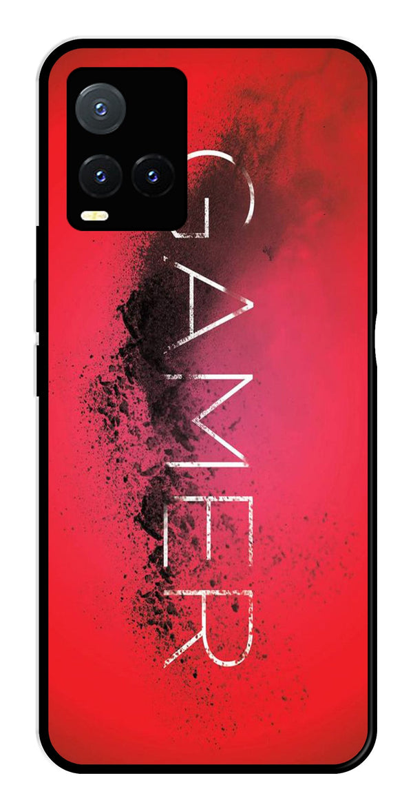 Gamer Pattern Metal Mobile Case for Vivo T1X   (Design No -41)