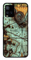 Map Design Metal Mobile Case for Vivo T1X   (Design No -54)
