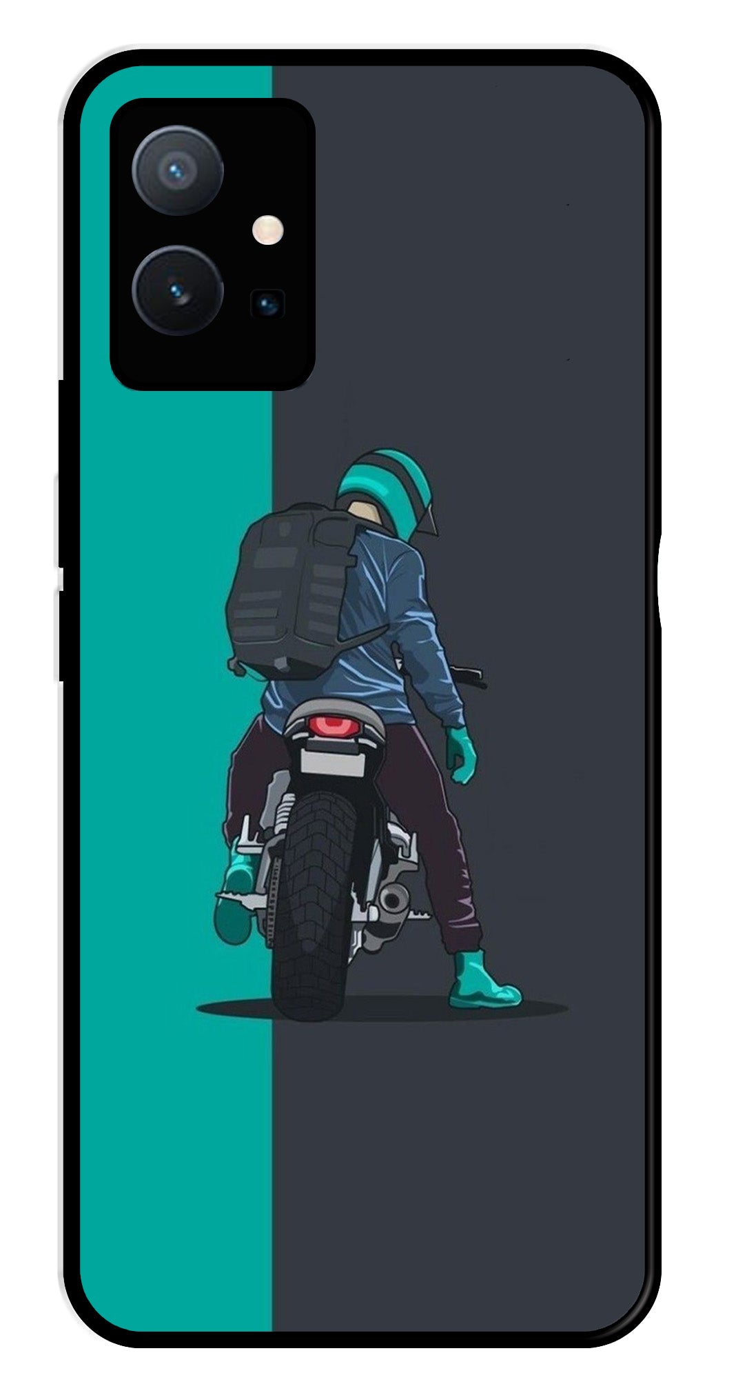 Bike Lover Metal Mobile Case for Vivo T1 5G   (Design No -05)