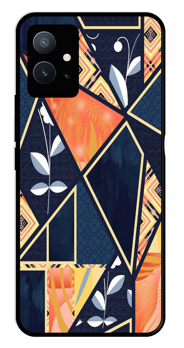 Marble Design Metal Mobile Case for Vivo T1 5G   (Design No -07)