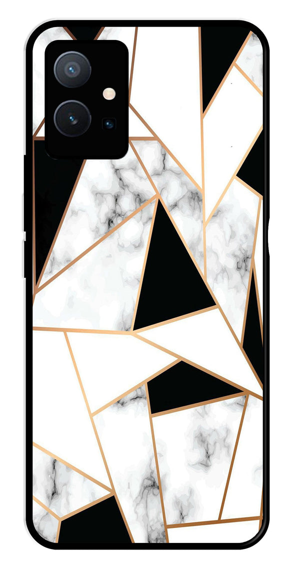 Marble Design2 Metal Mobile Case for Vivo T1 5G   (Design No -08)