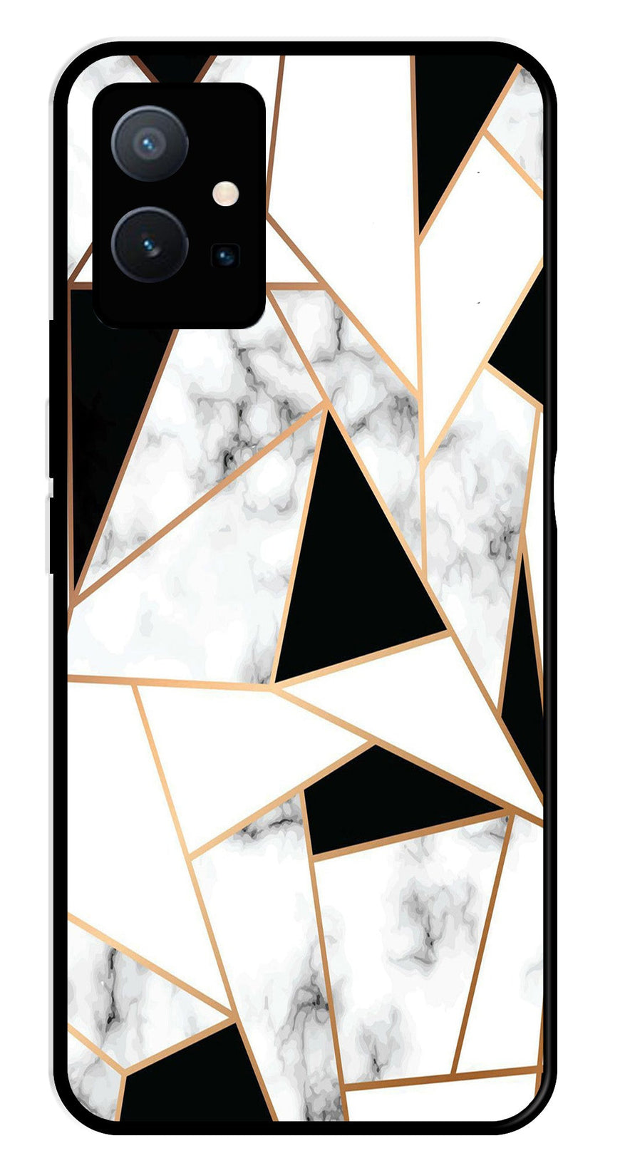 Marble Design2 Metal Mobile Case for Vivo T1 5G   (Design No -08)
