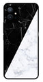 Black White Marble Design Metal Mobile Case for Vivo Y75 5G   (Design No -09)