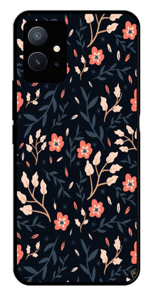 Floral Pattern Metal Mobile Case for Vivo Y75 5G