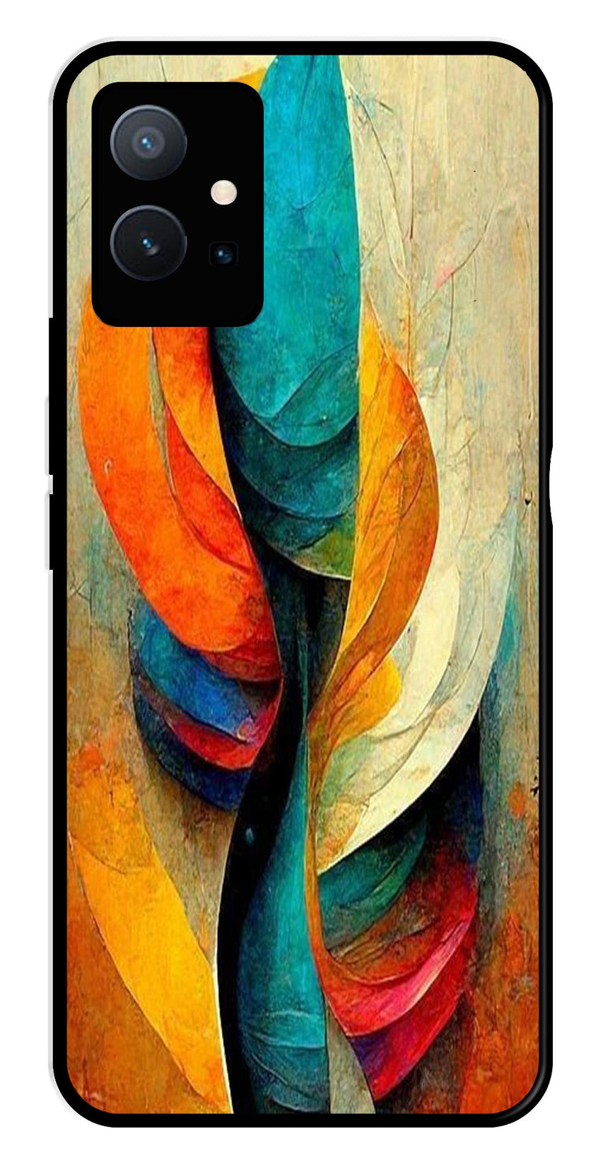 Modern Art Metal Mobile Case for Vivo Y75 5G   (Design No -11)