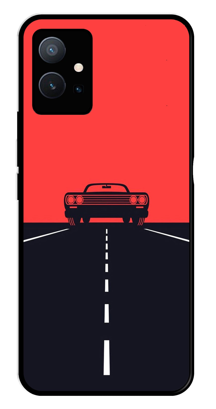 Car Lover Metal Mobile Case for Vivo Y75 5G   (Design No -21)