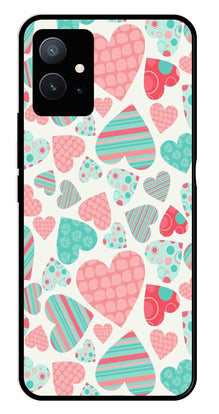 Hearts Pattern Metal Mobile Case for Vivo T1 5G