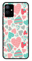 Hearts Pattern Metal Mobile Case for Vivo Y75 5G   (Design No -22)