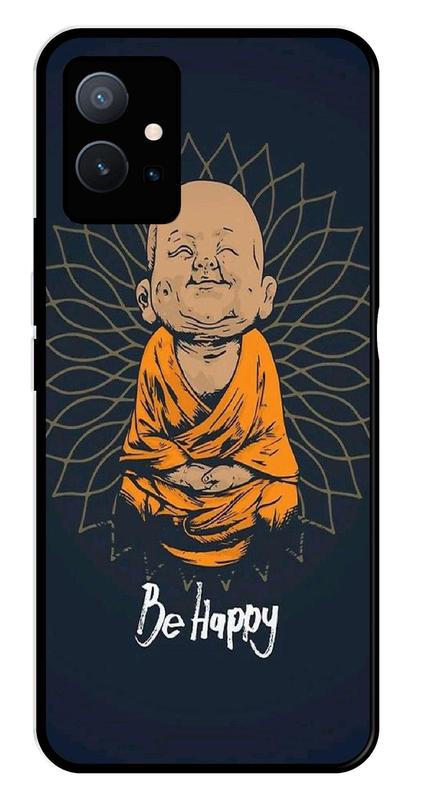 Be Happy Metal Mobile Case for Vivo T1 5G   (Design No -27)