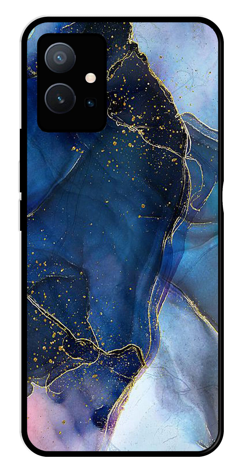 Blue Marble Metal Mobile Case for Vivo Y75 5G   (Design No -34)