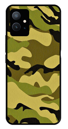 Army Pattern Metal Mobile Case for Vivo Y75 5G