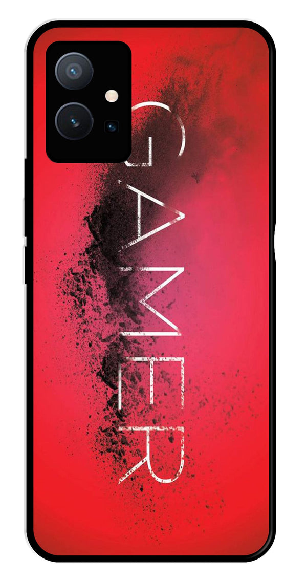 Gamer Pattern Metal Mobile Case for Vivo T1 5G   (Design No -41)