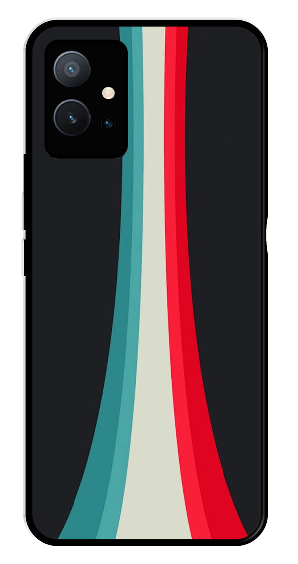 Modern Art Colorful Metal Mobile Case for Vivo Y75 5G   (Design No -48)