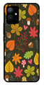 Leaves Design Metal Mobile Case for Vivo T1 5G   (Design No -51)
