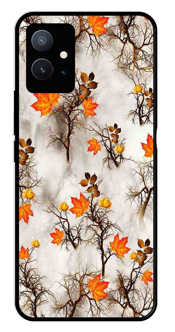 Autumn leaves Metal Mobile Case for Vivo T1 5G   (Design No -55)