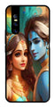 Lord Radha Krishna Metal Mobile Case for Vivo V15   (Design No -01)