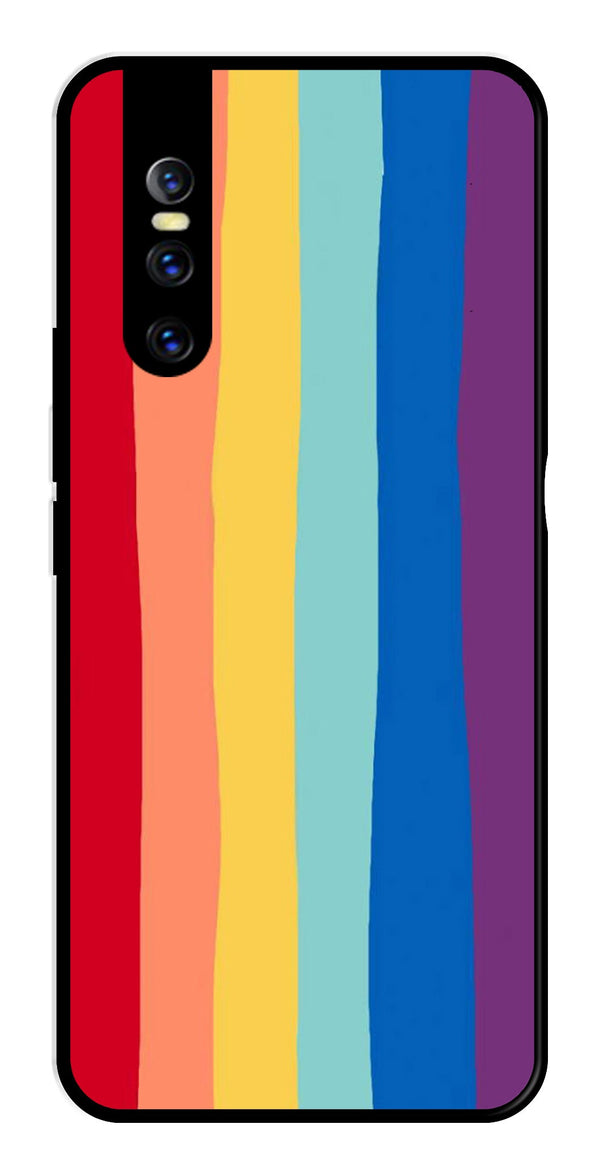 Rainbow MultiColor Metal Mobile Case for Vivo V15 Pro   (Design No -03)