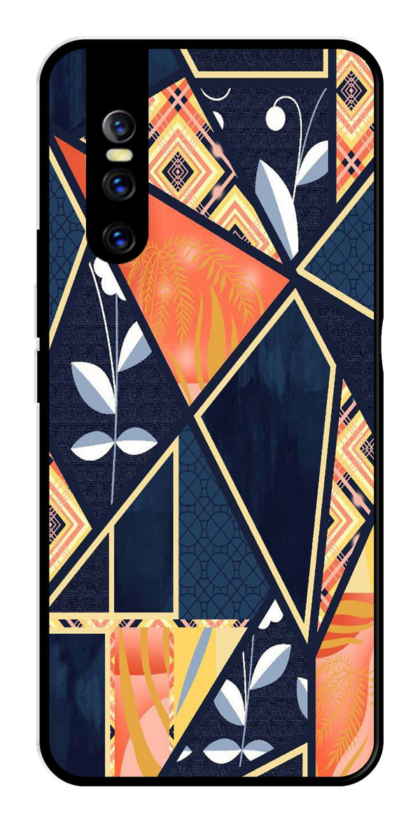 Marble Design Metal Mobile Case for Vivo V15   (Design No -07)