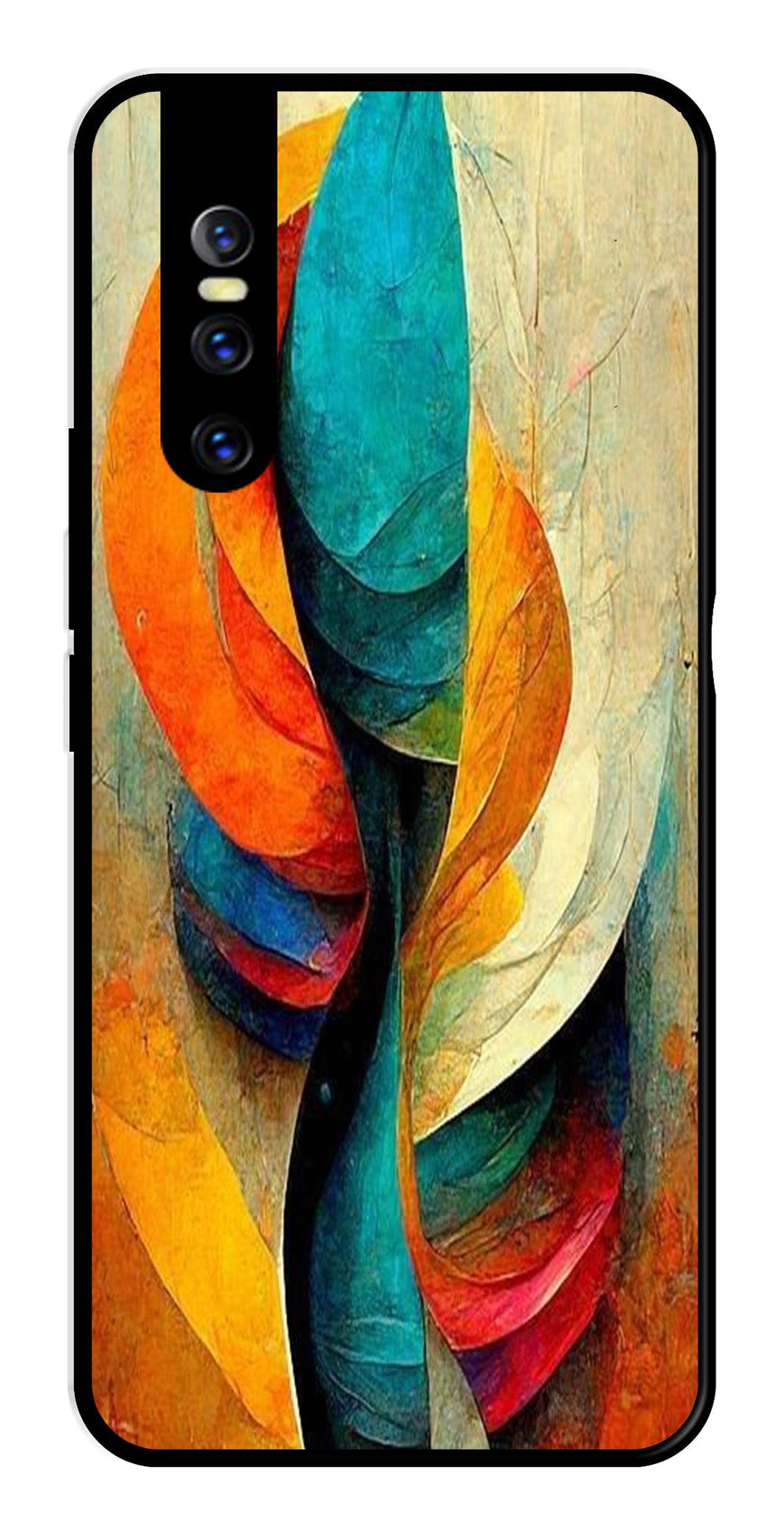 Modern Art Metal Mobile Case for Vivo V15   (Design No -11)