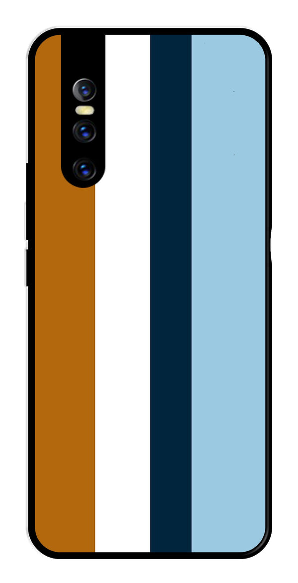 MultiColor Pattern Metal Mobile Case for Vivo V15   (Design No -17)
