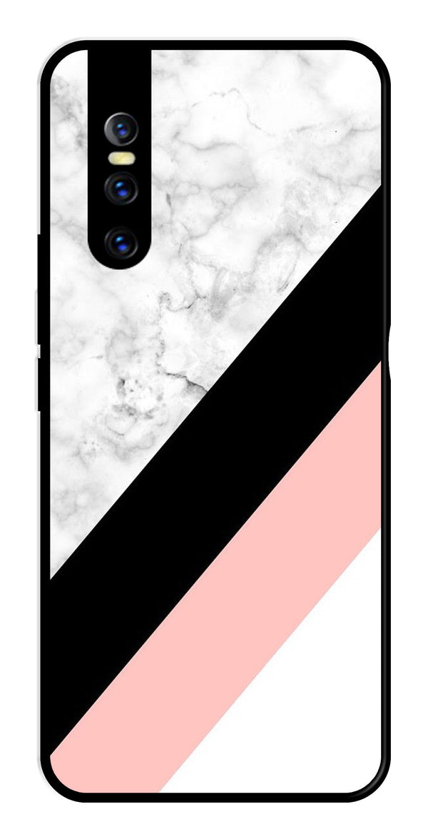 Marble Design Metal Mobile Case for Vivo V15 Pro   (Design No -24)