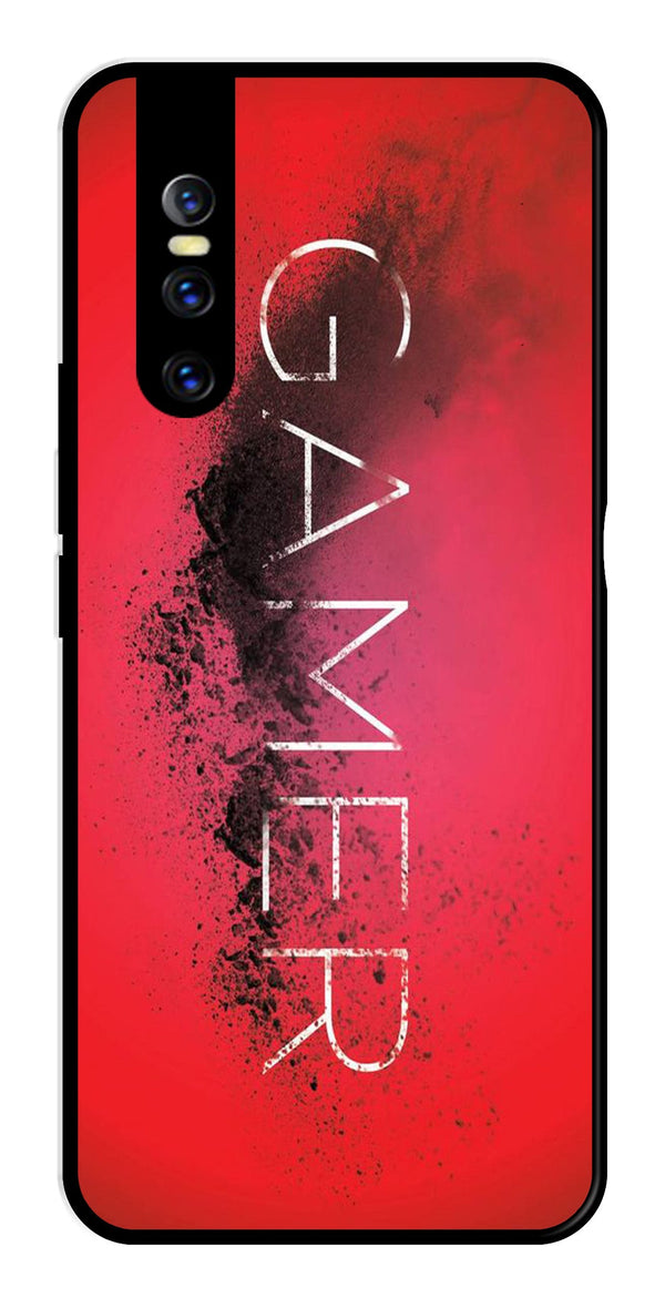 Gamer Pattern Metal Mobile Case for Vivo V15   (Design No -41)