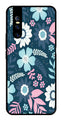 Flower Leaves Design Metal Mobile Case for Vivo V15 Pro   (Design No -50)