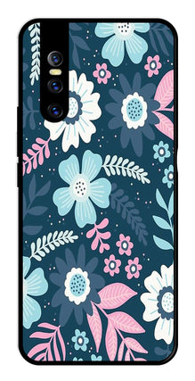 Flower Leaves Design Metal Mobile Case for Vivo V15 Pro