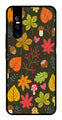 Leaves Design Metal Mobile Case for Vivo V15 Pro   (Design No -51)