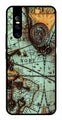Map Design Metal Mobile Case for Vivo V15 Pro   (Design No -54)
