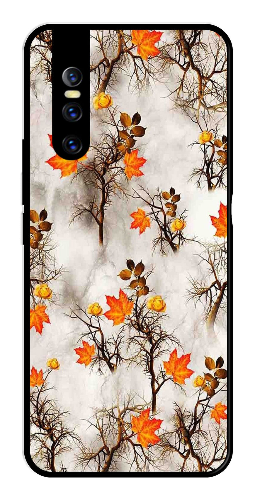 Autumn leaves Metal Mobile Case for Vivo V15 Pro   (Design No -55)