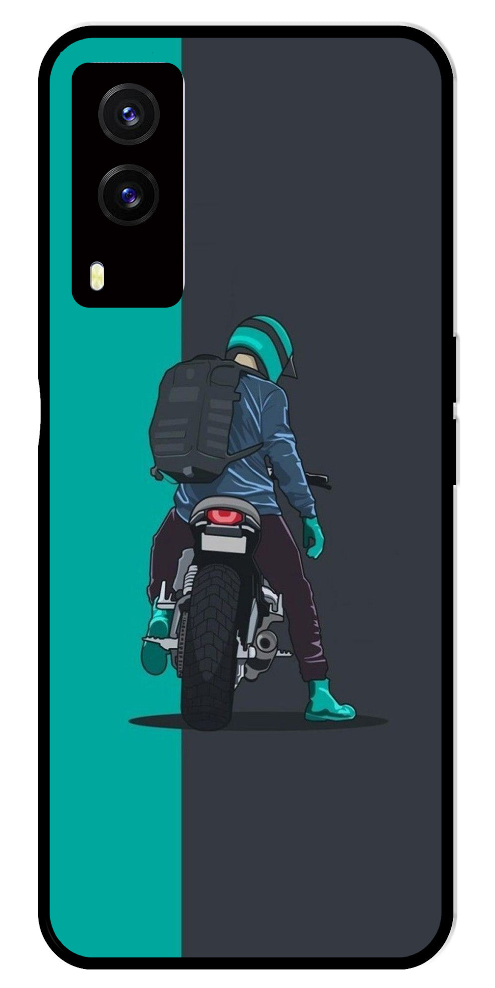 Bike Lover Metal Mobile Case for Vivo V21E 5G   (Design No -05)