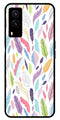 Colorful Feathers Metal Mobile Case for Vivo V21E 5G   (Design No -06)
