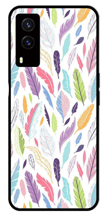 Colorful Feathers Metal Mobile Case for Vivo V21E 5G