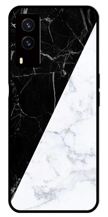 Black White Marble Design Metal Mobile Case for Vivo V21E 5G