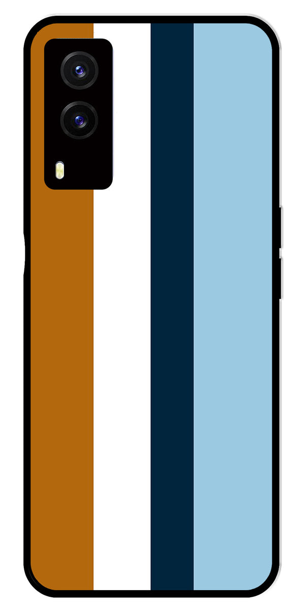 MultiColor Pattern Metal Mobile Case for Vivo V21E 5G   (Design No -17)