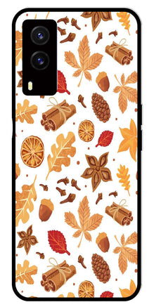Autumn Leaf Metal Mobile Case for Vivo V21E 5G