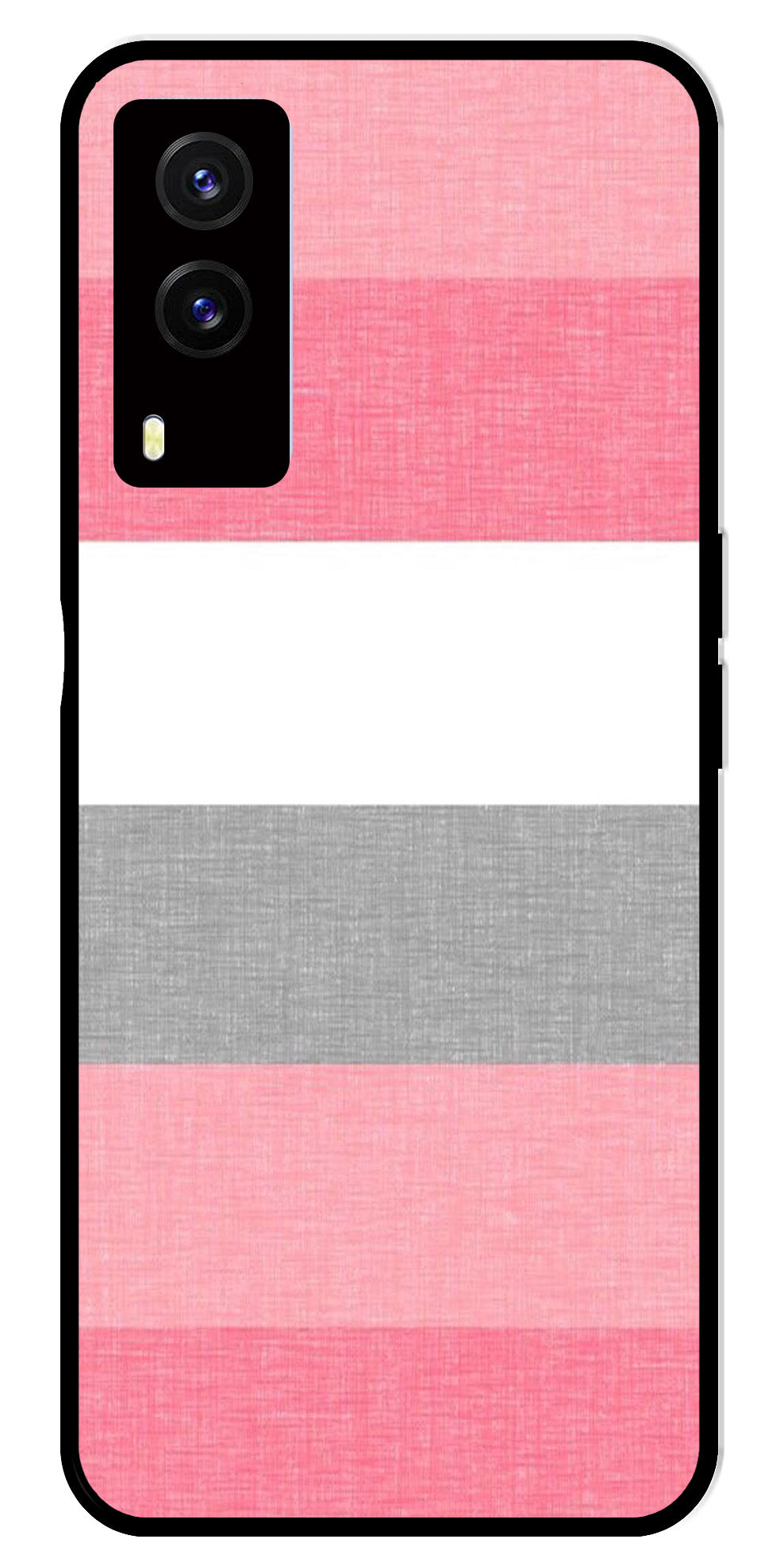 Pink Pattern Metal Mobile Case for Vivo V21E 5G   (Design No -23)