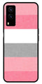 Pink Pattern Metal Mobile Case for Vivo V21E 5G   (Design No -23)